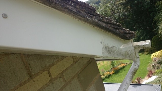 Portajet - your premier Gloucester-based jetwashing and cleaning company - UPVC soffit in progress