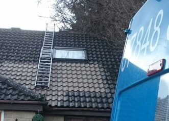 Portajet - roof tiles in progress Portajet - your premier Gloucester-based jetwashing and cleaning company - roof tiles in progres