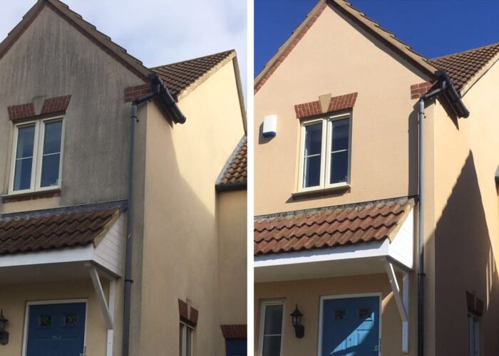 Portajet - Render Before & After crop Portajet - your premier Gloucester-based jetwashing and cleaning company - Render cleaning Before & After