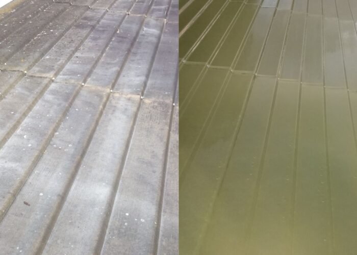Portajet - your premier Gloucester-based jetwashing and cleaning company - Carport Before & After